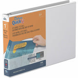 QuickFit 97110 Ring Binder, 1" Binder Capacity, Letter, 8 1/2" x 11" Sheet Size, 200 Sheet Capacity, White (STW97110) Each