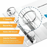 QuickFit 97110 Ring Binder, 1" Binder Capacity, Letter, 8 1/2" x 11" Sheet Size, 200 Sheet Capacity, White (STW97110) Each