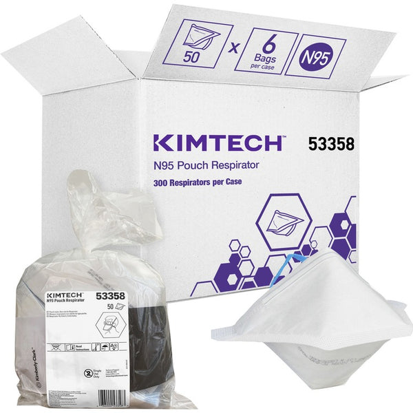 KIMTECH N95 Pouch Respirator, Disposable, Non-Oil Aerosolized Particulate Matter (KCC53358)