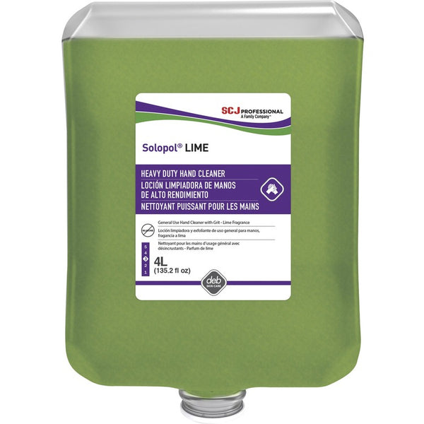 SC Johnson Dispenser Refill Hand Soap Cartridge, Lime Scent, 1.1 gal (4 L), 4/Carton (SJNLIM4LTR) Case of 4