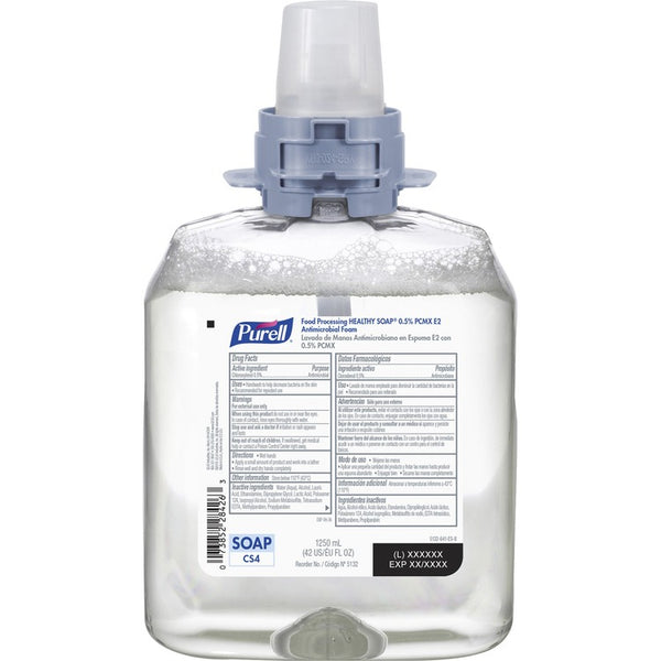 PURELL&reg; PCMX Antimicrobial E2 Foam Handwash, 42.3 fl oz (1250 mL), Oil Remover, Soil Remover, Kill Germs, Hand, Food Processing Industry, Dye-free, Fragrance-free, 4/Carton (GOJ513204) Case of 4