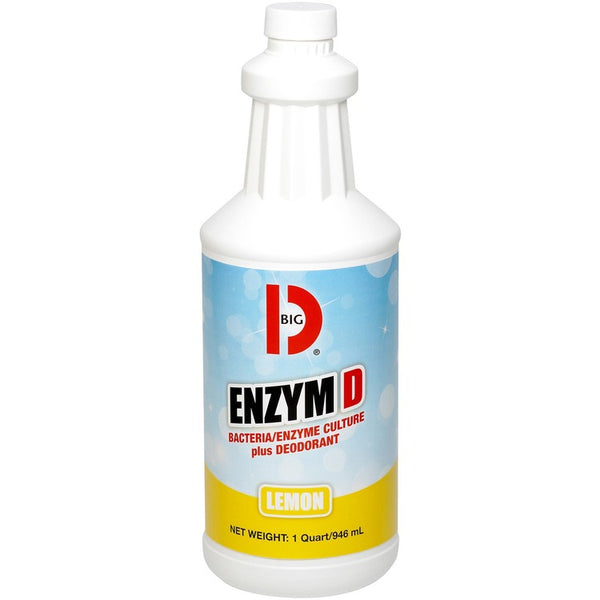 Big D Enzym D Bacteria/Enzyme Culture Deodorant - Liquid - 32 fl oz (1 quart) - Citrus Scent - White (BGD0500) Each