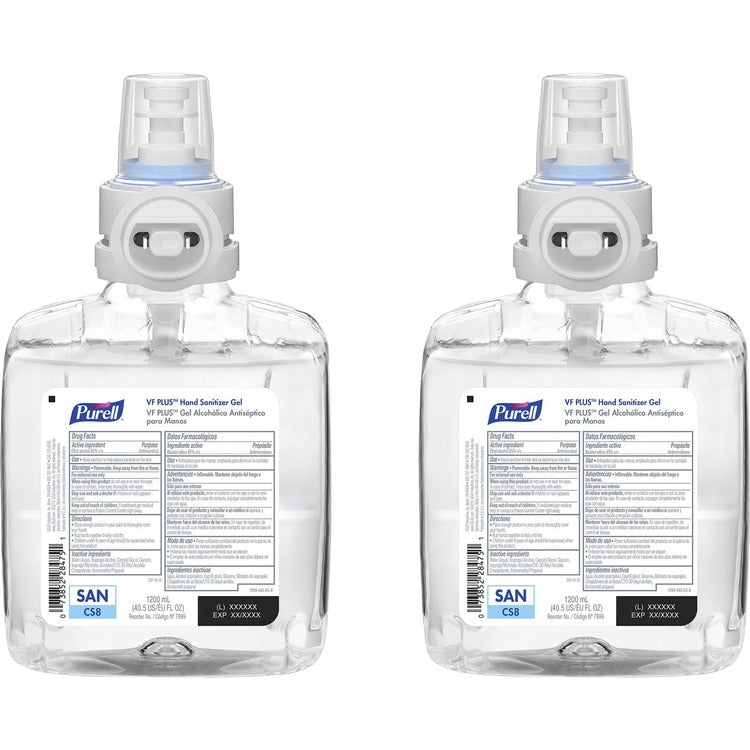 PURELL&reg; VF PLUS Sanitizing Gel Refill, 40.6 fl oz (1200 mL), 2/Carton (GOJ789902) Case of 2
