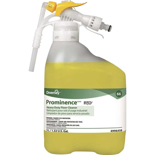 Diversey Prominence Heavy Duty Floor Cleaner - Concentrate - 169.1 fl oz (5.3 quart) - Fruity, Citrus Scent - 1 Each - Yellow (DVO94996458) Each