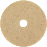 3M Natural Blend Tan Pad 3500, 27" Diameter x 1" Thickness, Tan, 5/Carton (MMM20317) Case of 5