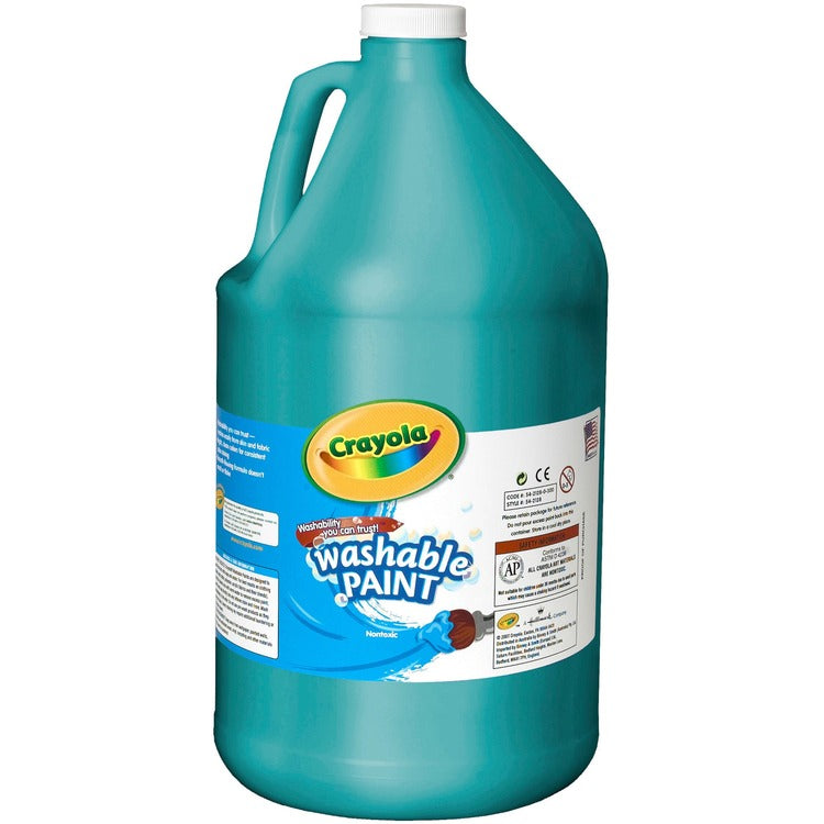 Crayola Gallon Size Washable Paint, 1 gal, Turquoise (CYO54212848) Each