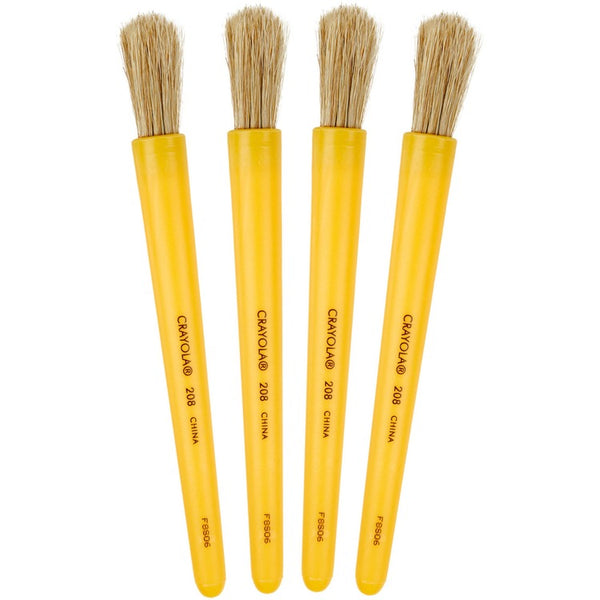 Crayola Jumbo Paint Brush, 2 Brush(es) Plastic Yellow Handle (CYO502080042)