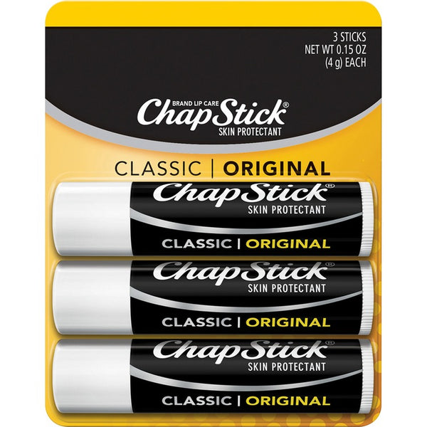 ChapStick Original Lip Balm - Classic Original - Applicable on Lip - 3 / Pack (GKC70130) Each