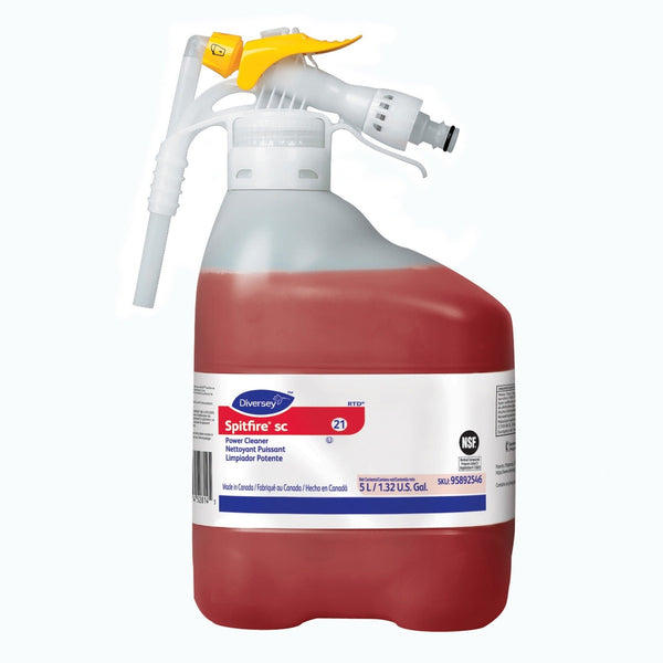 Diversey Spitfire SC Power Cleaner - Ready-To-Use Liquid - 169.1 fl oz (5.3 quart) - Fresh Pine Scent - 1 Pack - Red (DVO95892546) Each