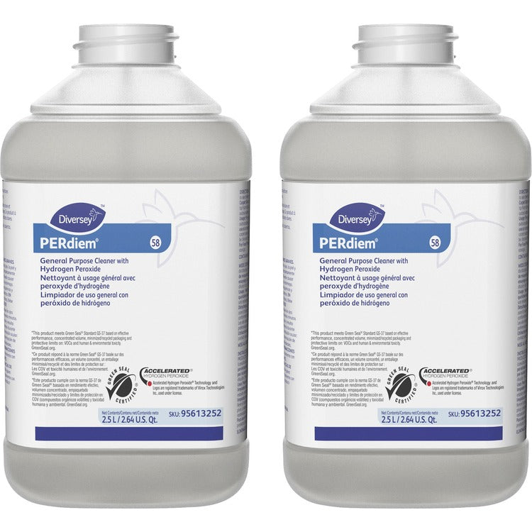 PERdiem Hydrogen Peroxide Cleaner - Concentrate Liquid - 84.5 fl oz (2.6 quart) - Bottle - 2 / Carton - Clear (DVO95613252CT) Case of 2