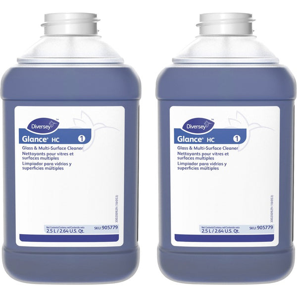 Diversey Glance HC Glass/MultiSurface Cleaner, Ready-To-Use, 84.5 fl oz, Ammonia Scent, 2/Carton (DVO905779CT) Case of 2