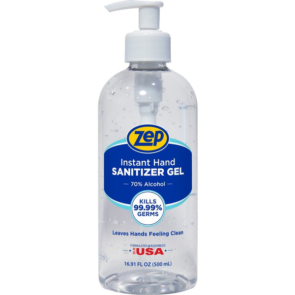 Zep Hand Sanitizer Gel Pump Bottle Dispenser, 16.9 fl oz, Clean Scent (ZPE355801)