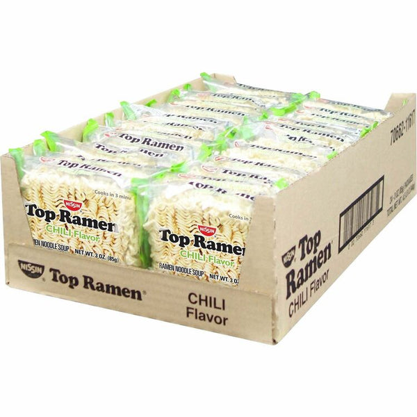 NISSIN FOODS Top Ramen Chili Flavor - 3 oz - Chili - 24 / Carton (NSF11617) Case of 24