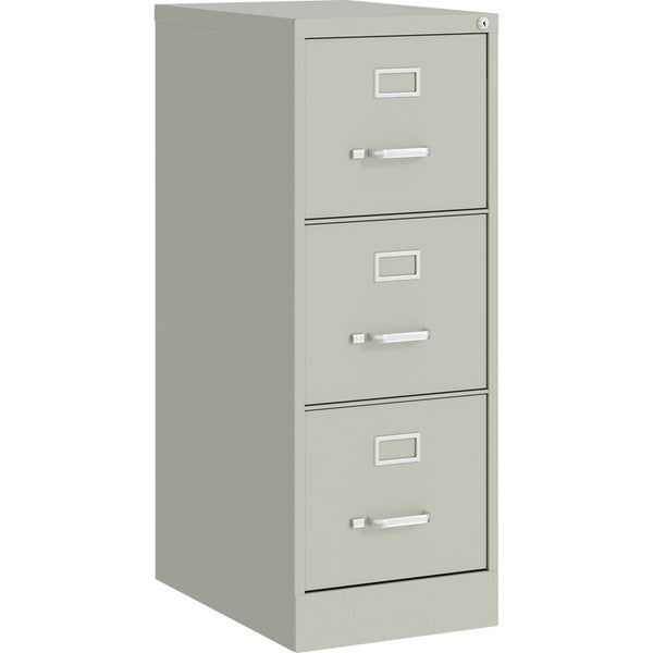 Lorell Fortress Commercial-grade Vertical File - 15" x 22" x 40.2" - 3 x Drawer(s) for File - Letter - Vertical - Ball-bearing Suspension, Removable Lock, Pull Handle, Wire Management - Recycled (LLR42298)