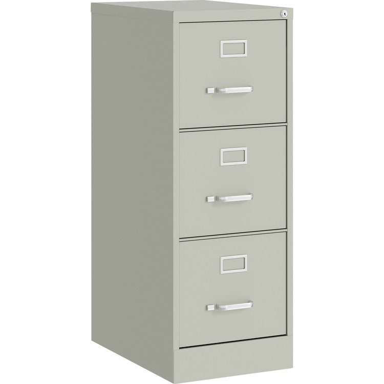 Lorell Fortress Commercial-grade Vertical File - 15" x 22" x 40.2" - 3 x Drawer(s) for File - Letter - Vertical - Ball-bearing Suspension, Removable Lock, Pull Handle, Wire Management - Recycled (LLR42298)