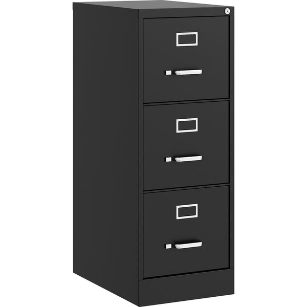 Lorell Commercial-Grade Vertical File - 15" x 22" x 40.2" - 3 x Drawer(s) for File - Letter - Vertical - Ball-bearing Suspension, Removable Lock, Pull Handle, Wire Management - Recycled (LLR42297)