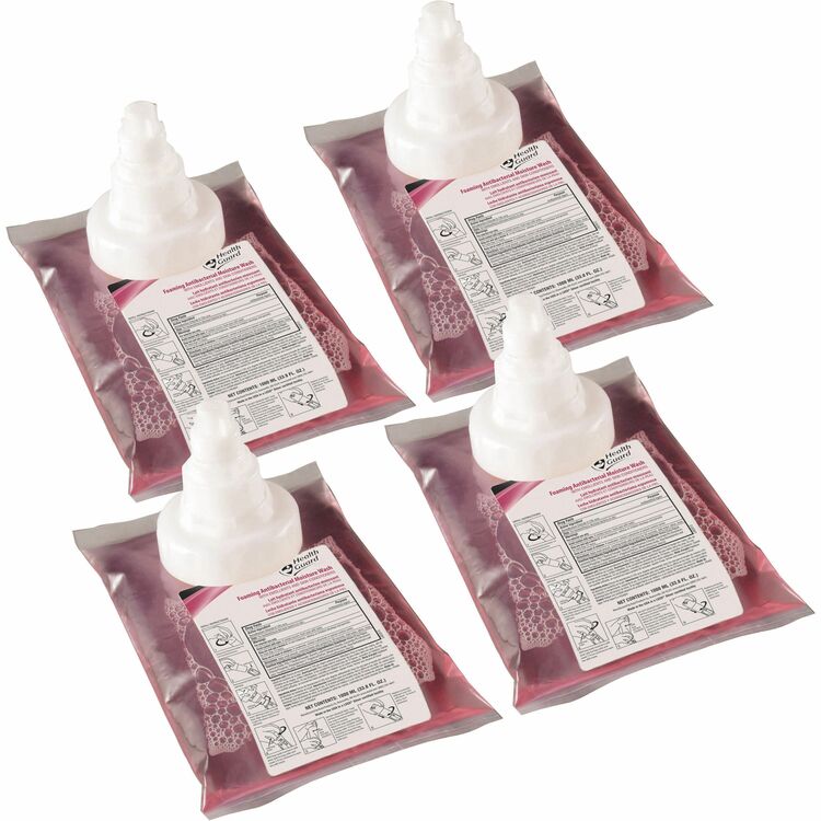 Health Guard Foaming Antibacterial Moisture Wash - Grapefruit Scent - 33.8 fl oz (1000 mL) - Kill Germs - Multipurpose - Pink - Humectant - 4 / Carton (KUT64031) Case of 4