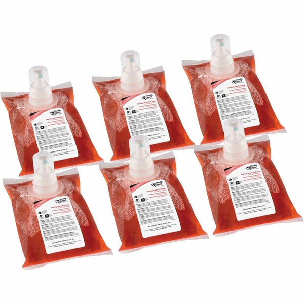 Health Guard Foaming Luxury Hand Soap - Tropical Scent - 33.8 fl oz (1000 mL) - Soil Remover - Multipurpose - Rose - 6 / Carton (KUT69041) Case of 6