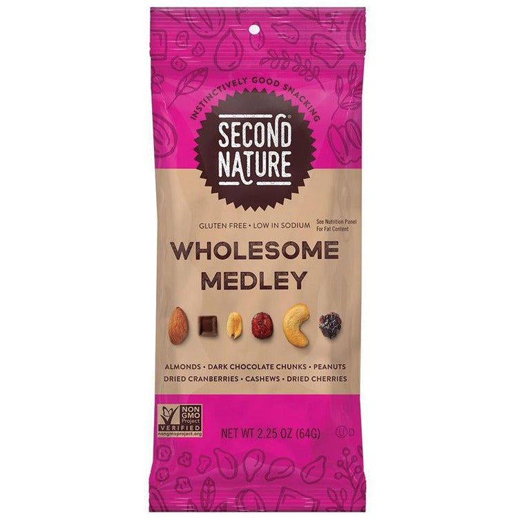 Second Nature Wholesome Medley Trail Mix - 2.25 oz - 1 Box (KAR1170) 1 Box