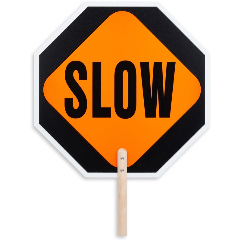 Tatco STOP / SLOW 2-sided Handheld Sign - 1 / Each - STOP/SLOW Print/Message - 0.2" x 18" Height (TCO17530) Each