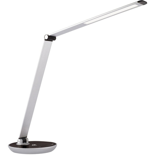 OttLite Desk Lamp - 26", - LED Bulb - Adjustable Brightness, USB Charging, Qi Wireless Charging, Adjustable Height, Dimmable, Foldable - Desk Mountable - White - for Indoor, Smartphone (OTTWW10SK1) Each