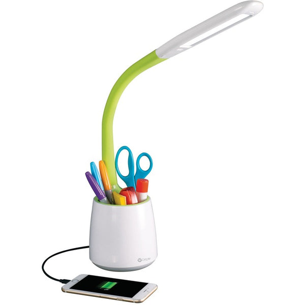 OttLite Desk Lamp - LED - White, Green - Desk Mountable (OTTCS59399SHPR) Each