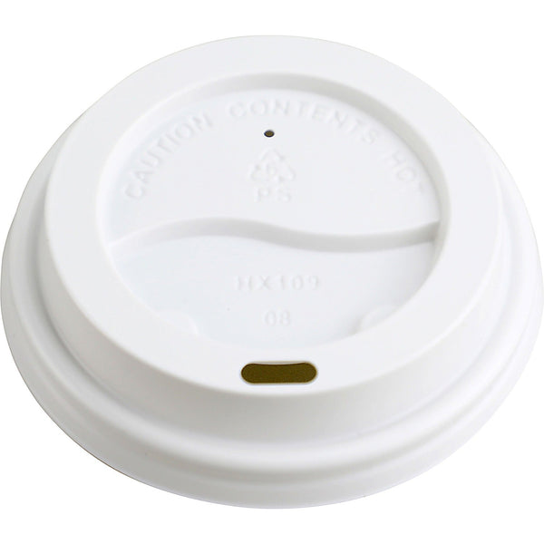 Genuine Joe Raised Siphole Hot Cup Lids - Round - 50 / Pack - White (GJO19052) Pack of 50