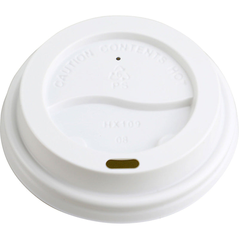 Genuine Joe Raised Siphole Hot Cup Lids - Round - 50 / Pack - White (GJO19052) Pack of 50