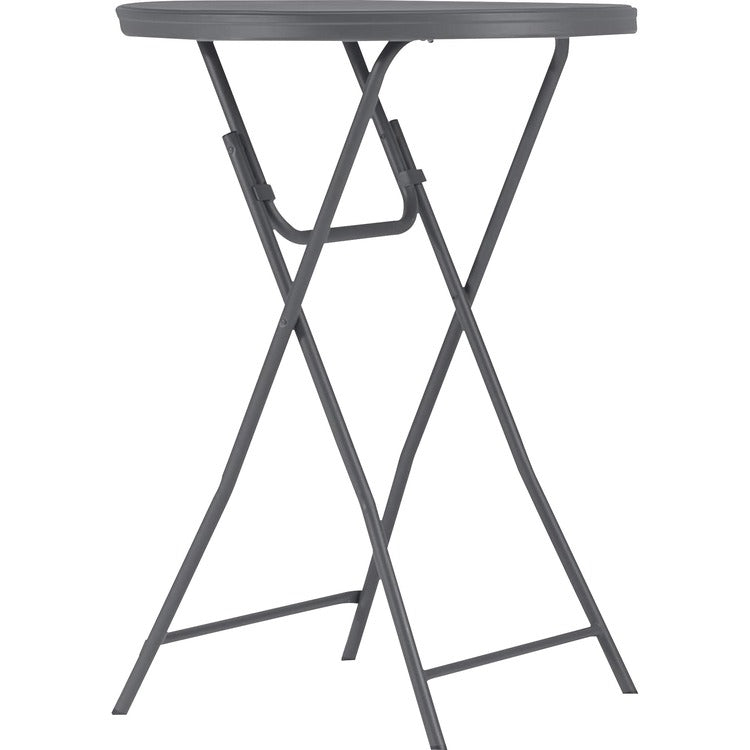 Dorel Zown Commercial Cocktail Folding Table, 32" Diameter, 43.62" Height, Gray (CSC60436SGY1E) Each