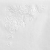 Dixie Dinner Napkin, 2 Ply, 1/8 Fold, 15" x 16", Scrollwork Pattern, White, 126/Pack (GPC34440PK) Pack of 126