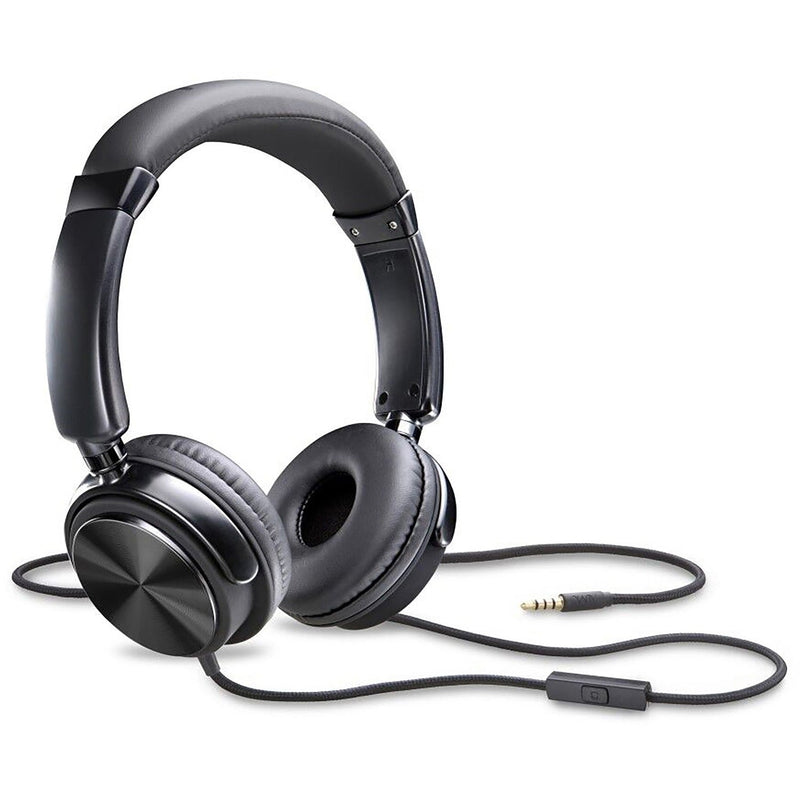 Compucessory Tangle-free Headset with Mic - Stereo - Wired - Binaural - Black (CCS15165) Each
