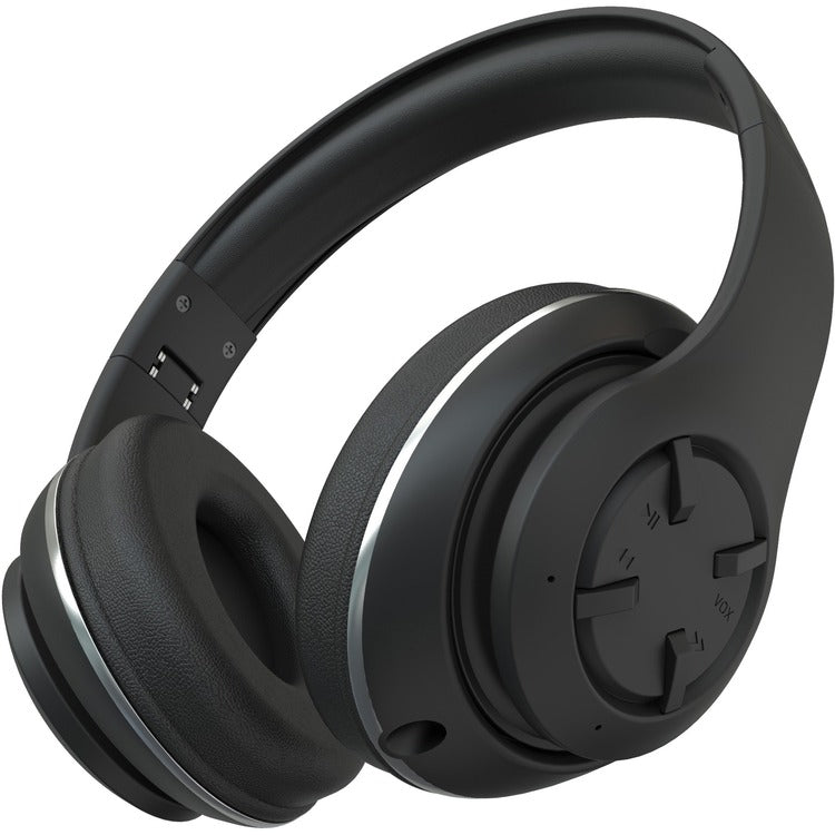 Compucessory Foldable Wireless Headset with Mic - Stereo - Wireless - Binaural - Black (CCS15166) Each