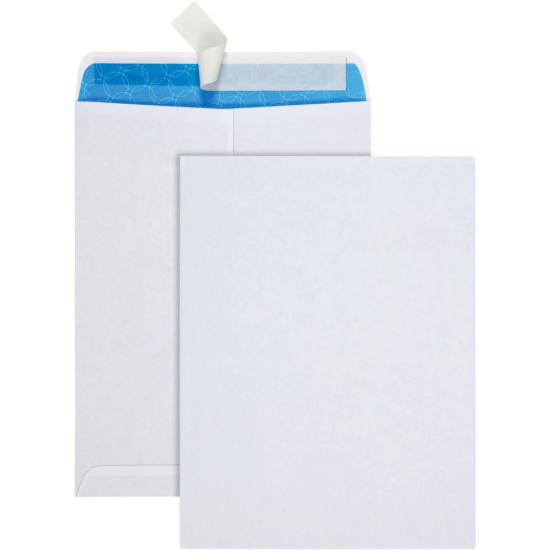 Quality Park Tinted Catalog Envelopes - Catalog - 9" x 12", Flap - 1 / Box - White (QUA41415R) 1 Box