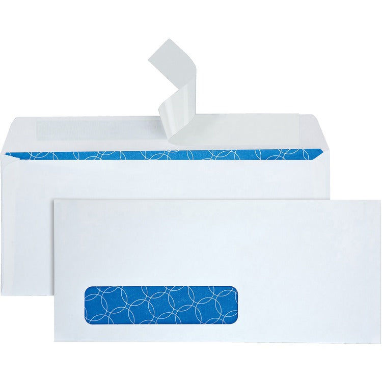 Quality Park No. 10 Security Envelopes with Window - Business - #10 - 4 1/8" x 9 1/2", Flap - 1 / Box - White (QUA90119R) 1 Box