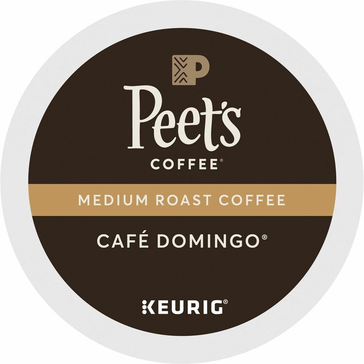 Peet's Coffee&reg; K-Cup Cafe Domingo Coffee - Compatible with Keurig Brewer - Medium - 22 / Box (GMT2404) Box of 22