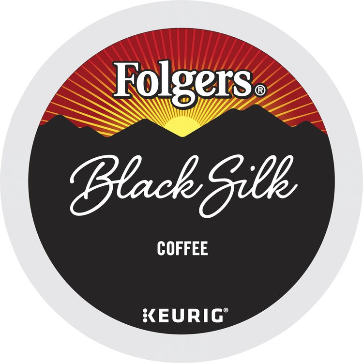 Folgers&reg; K-Cup Black Silk Coffee - Compatible with Keurig Brewer - Dark/Bold/Smooth - 24 / Box (GMT7457) Box of 24