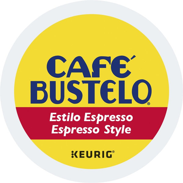 Caf&eacute; Bustelo&reg; K-Cup Espresso Style Coffee - Compatible with Keurig Brewer - Dark - 24 / Box (GMT8996) Box of 24