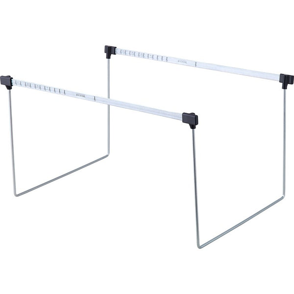 Business Source File Frame - Letter - 14"-18" Long - Stainless Steel - Gray - 2 / Box (BSN18302) Box of 2