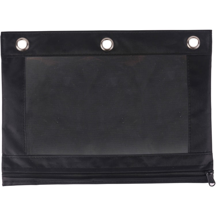 Business Source Binder Pencil Pouch - 10", x 7.4" Width - Black - 1 Each (BSN18303) Each