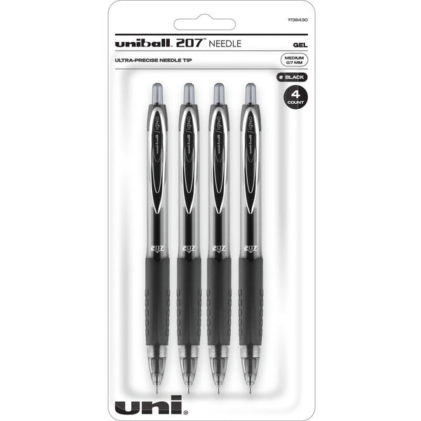 uniball&trade; 207 Needlepoint Gel Ink Pen, Medium Point, Black Ink (UBC1738430)