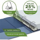 Samsill Eco-Conscious View Binder, 1 1/2" Binder Capacity, Letter, 8½" x 11", Indigo, Sage, White, Riose, Fastener: D-Ring, 4/Pack (SAMMP46959) Pack of 4