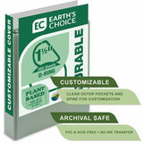 Samsill Eco-Conscious View Binder, 1 1/2" Binder Capacity, Letter, 8½" x 11", Indigo, Sage, White, Riose, Fastener: D-Ring, 4/Pack (SAMMP46959) Pack of 4