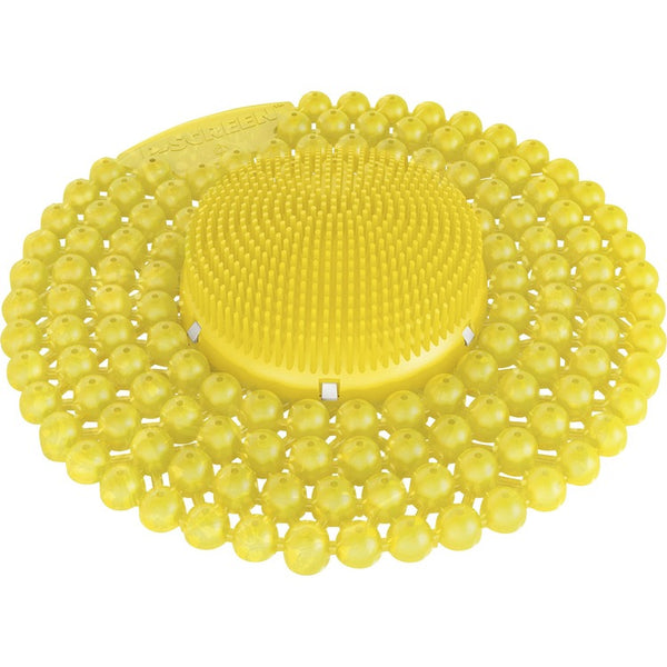 Vectair Systems P-Screen 60 Day Urinal Screen - Lasts upto 60 Days - Anti-bacterial, Recyclable, Splash Resistant - 6 / Carton - Yellow (VTSPSCRNCIT) Case of 6