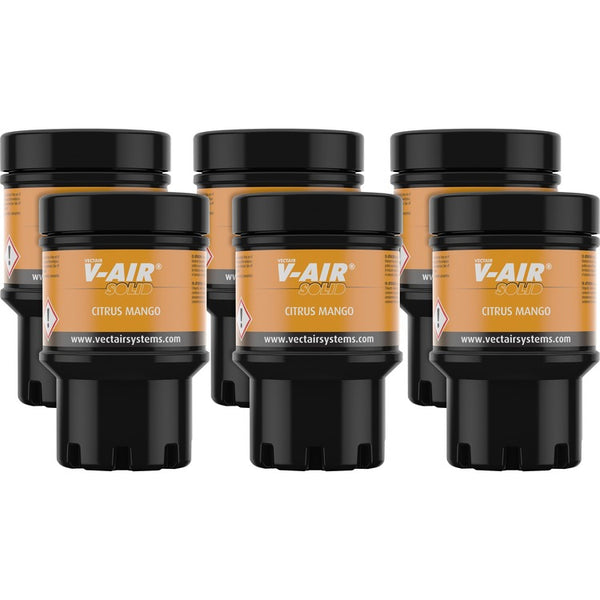 Vectair Systems V-Air MVP Dispenser Fragrance Refill, Citrus Mango, 6 / Carton (VTSSOLIDCIT) Case of 6