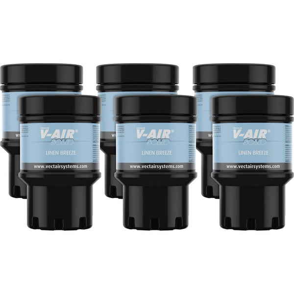 Vectair Systems V-Air MVP Dispenser Fragrance Refill, Linen, 6 / Carton (VTSSOLIDLIN) Case of 6