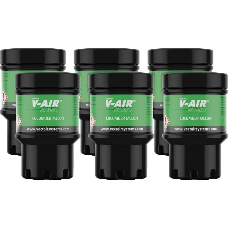 Vectair Systems V-Air MVP Dispenser Fragrance Refill, Cucumber Melon, 6 / Carton (VTSSOLIDMEL) Case of 6