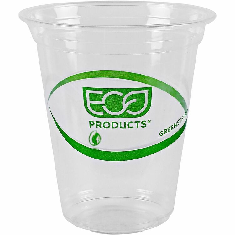 Eco-Products GreenStripe Cold Cups - 16 fl oz - 50 / Pack - Clear - Polylactic Acid (PLA) - Cold Drink (ECOEPCC16GSA) Pack of 50