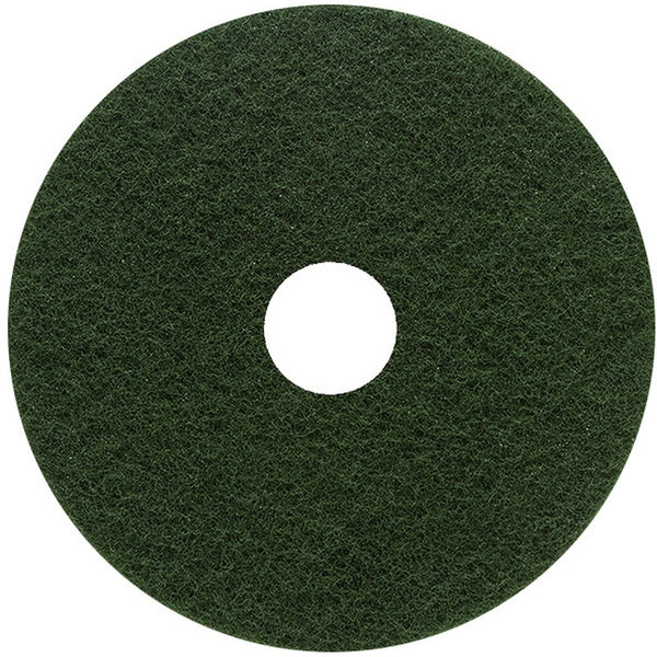 Genuine Joe 13" Scrubbing Floor Pad, 5/Carton, Green (GJO18402)