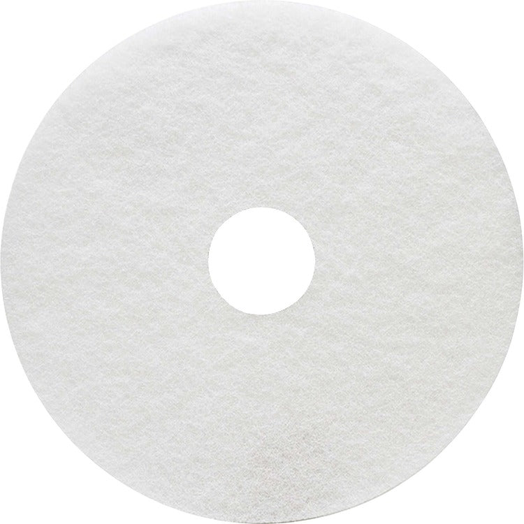 Genuine Joe Floor Cleaner Pad - 5/Carton - White (GJO18405)