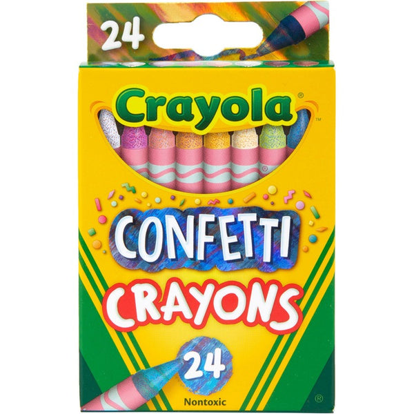 Crayola Confetti Crayons - 2", Multi - 24 / Pack (CYO523407)